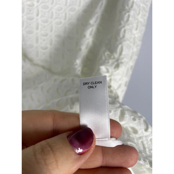 Banana Republic, Size 10, White Lace Embroidered Straight Skirt, VGUC, Y2K - Picture 3 of 7